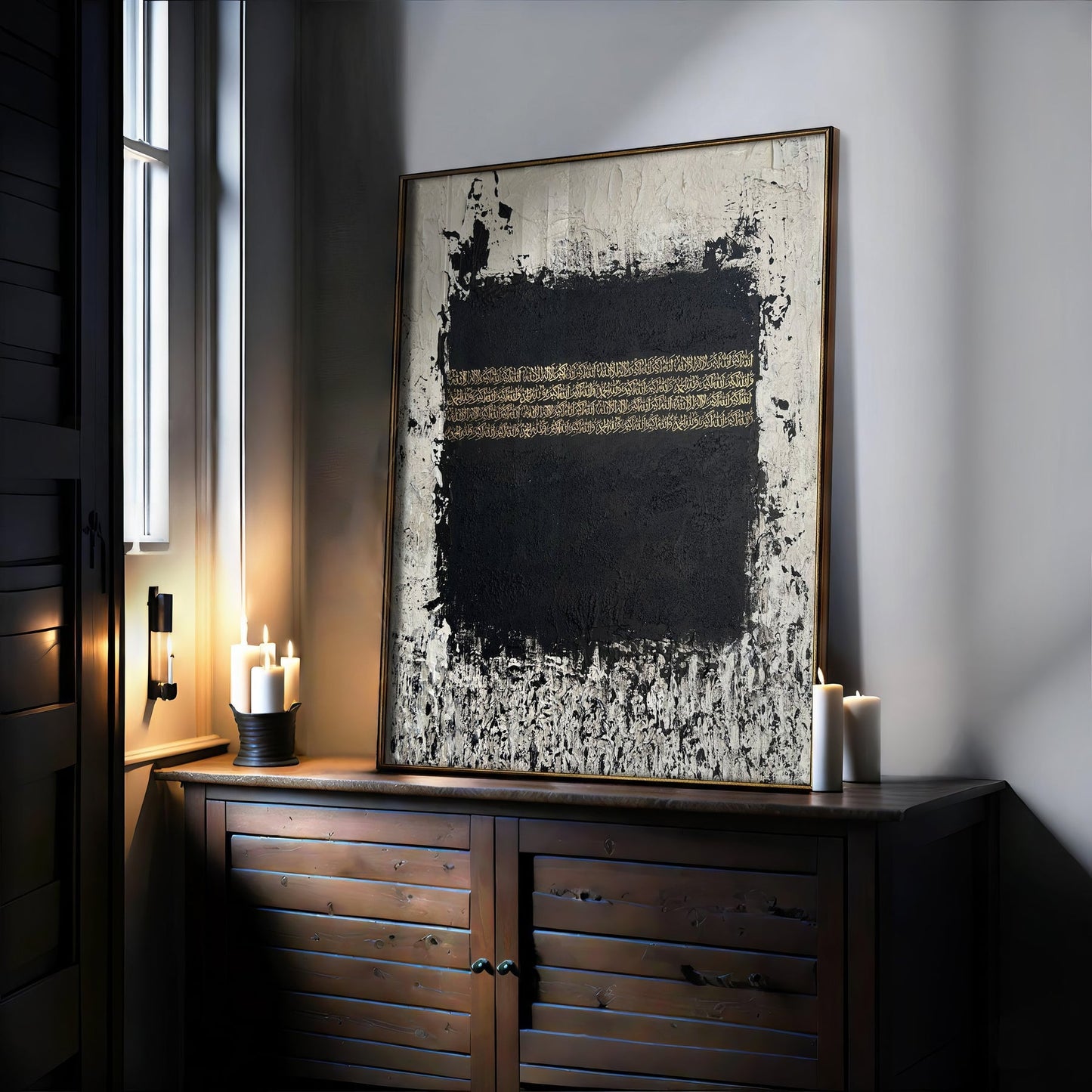 Holy Kaaba The Masses – Abstract Islamic Wall Art
