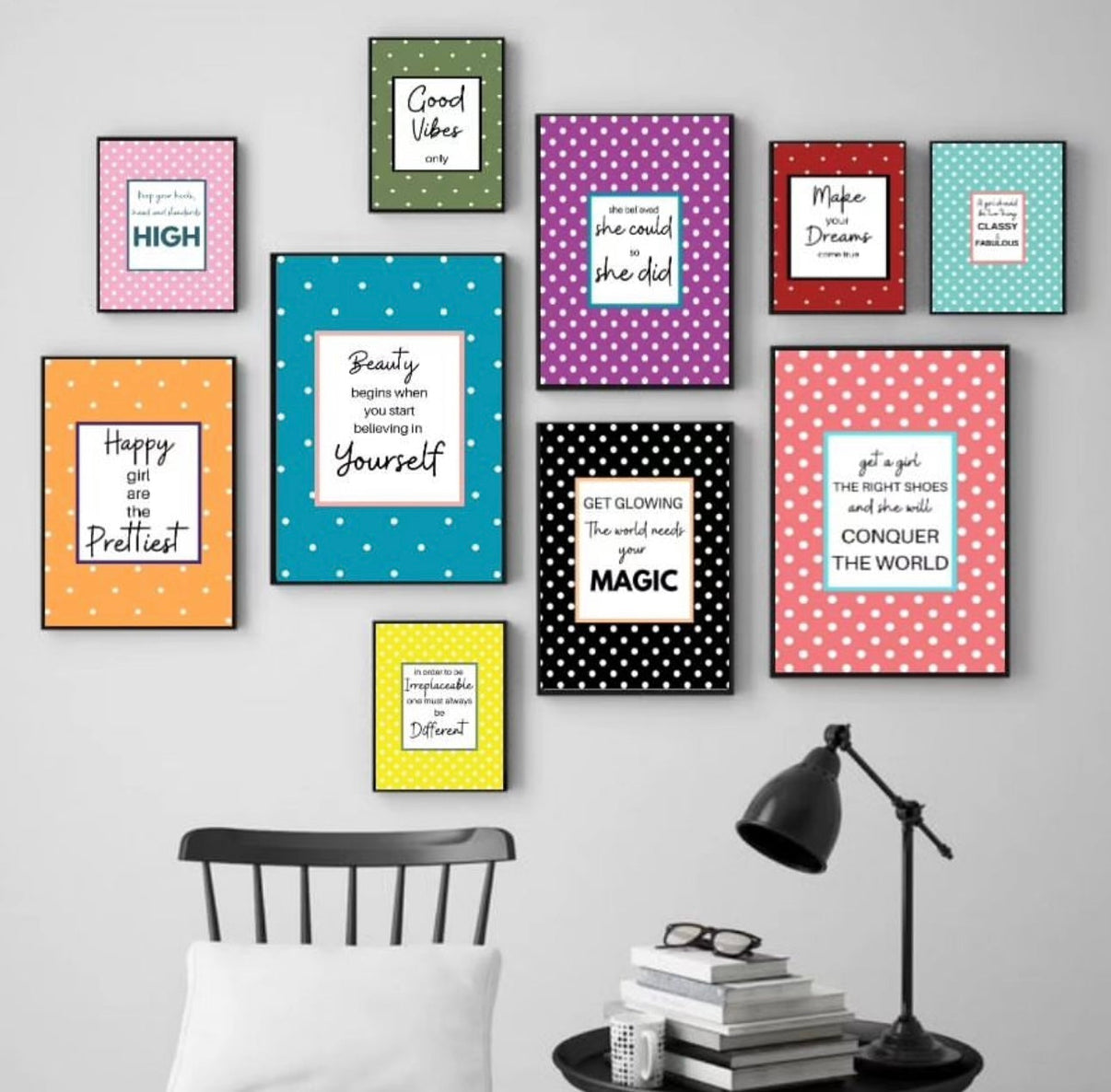 QUOTES – 10 PANEL SET – DECOR WALL ART