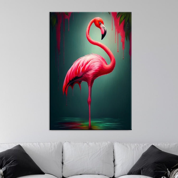 "FLAMINGO" -Wall Frame Art