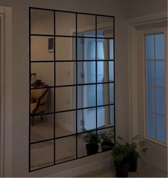 Grid Mirror Wall Hanging