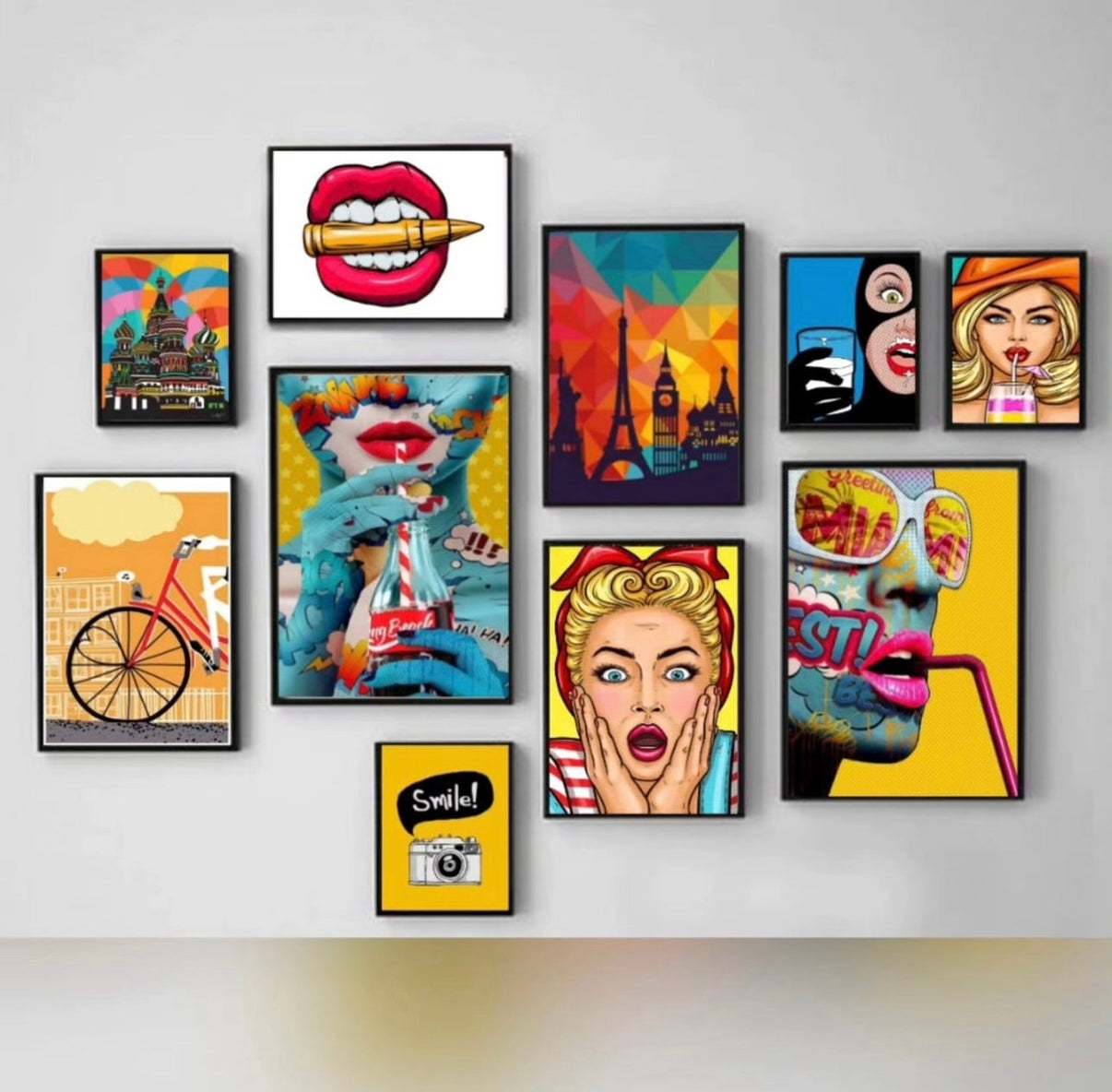 FUNKY – 10 PANEL SET – DECOR WALL ART