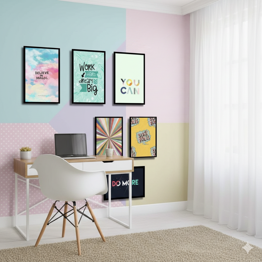QUOTE WALL DECOR SETUP – 6 PANEL SET – QUOTE WALL ART