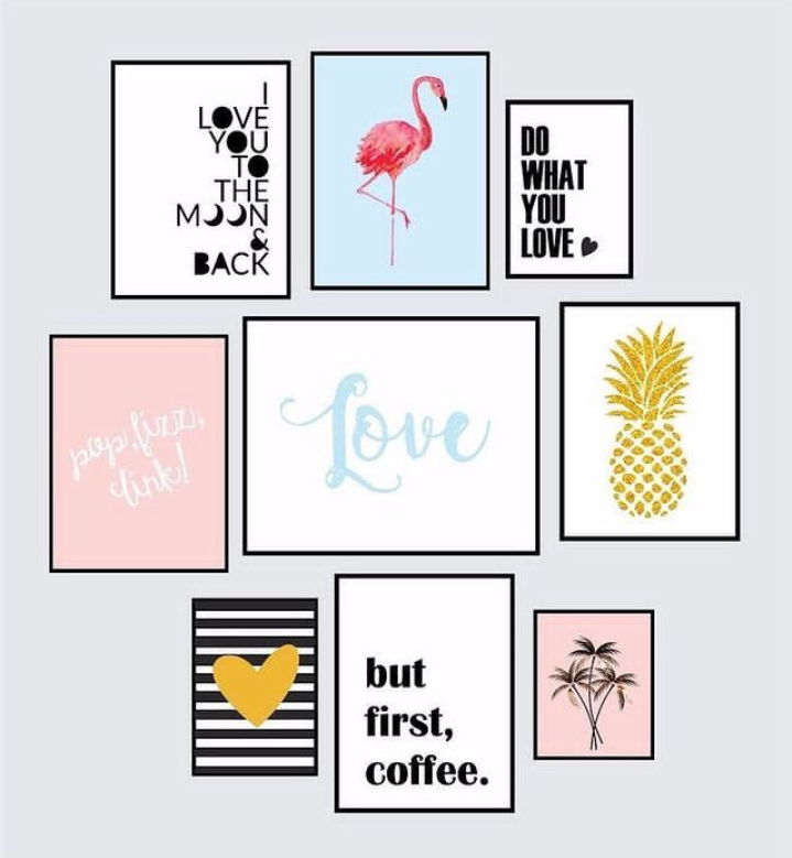 CRANE BIRD QUOTES ART 9 PANEL SET Homez Decorz