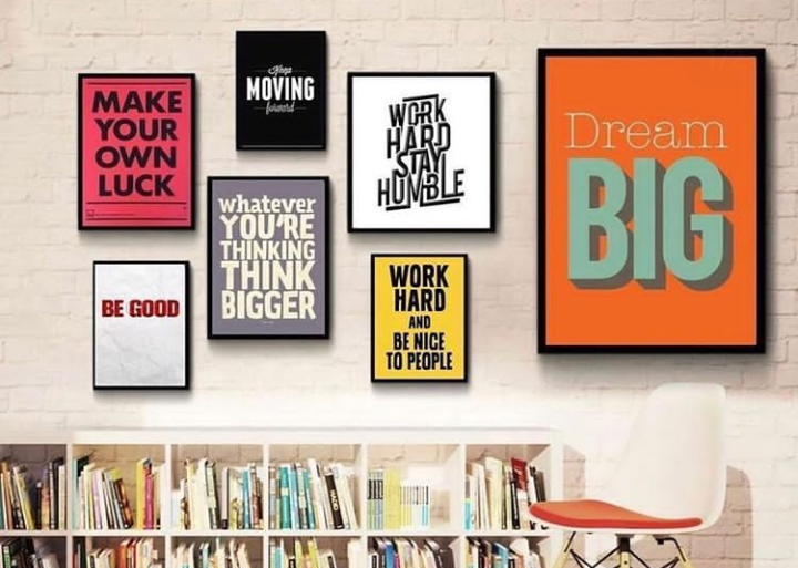 DREAM BIG BE GOOD – 7 PANEL SET – QUOTES WALL ART