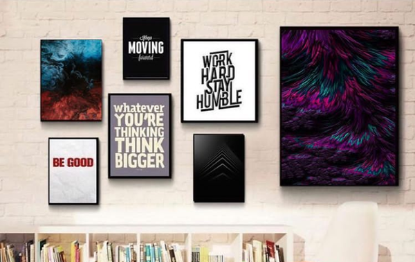 WORK HARD STAY HUMBLE – 7 PANEL SET – QUOTES WALL ART – Homez Decorz