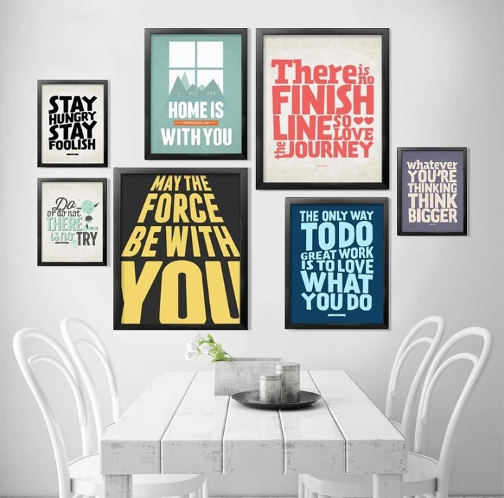 BE BRAVE QUOTES – 7 PANEL SET – QUOTES WALL ART