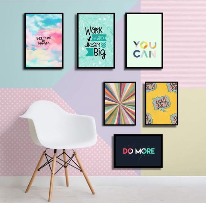 YOU CAN AND DO MORE – 6 PANEL SET – QUOTES WALL ART