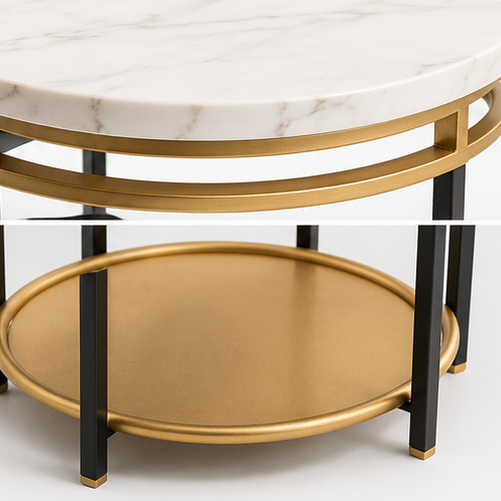 Verona Gold Frame Side Table