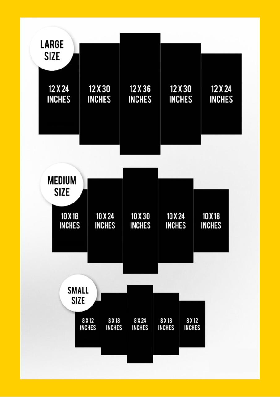 ALLAH 99 NAMES – 5 PANEL SET – ISLAMIC WALL ART