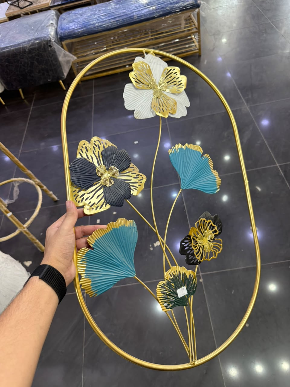 Opulent Floral Metal Art