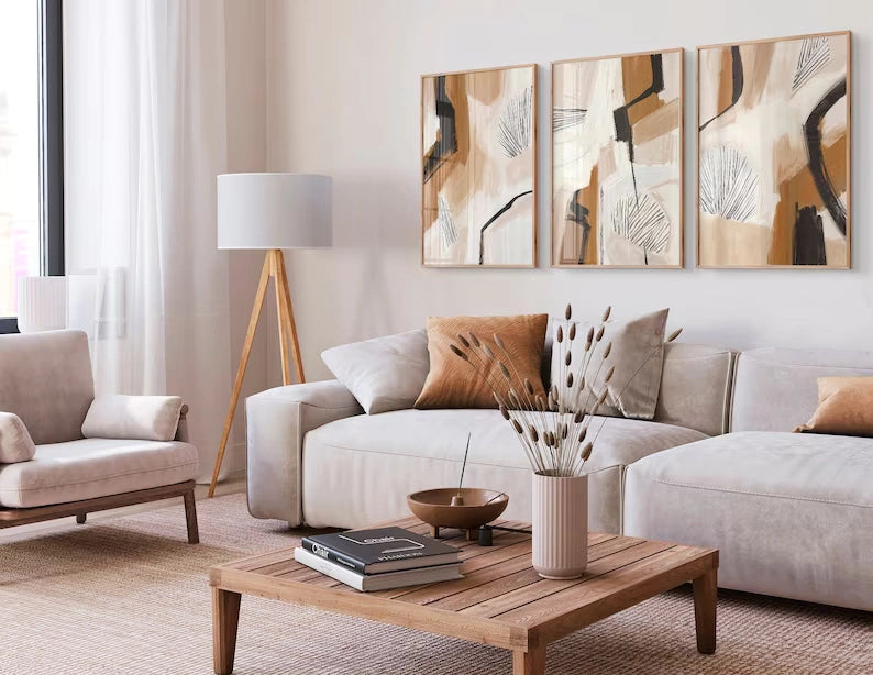 Earth Tones Trio Painting