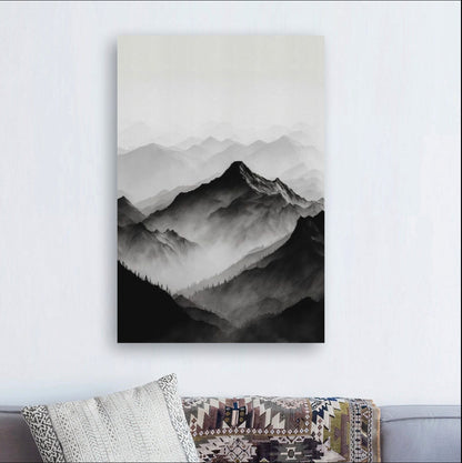 Mountain Black & White Wall Art