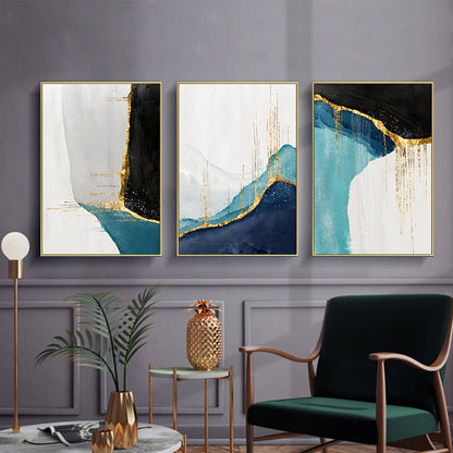 Trio of Abstract Paintings in Neutral Colors