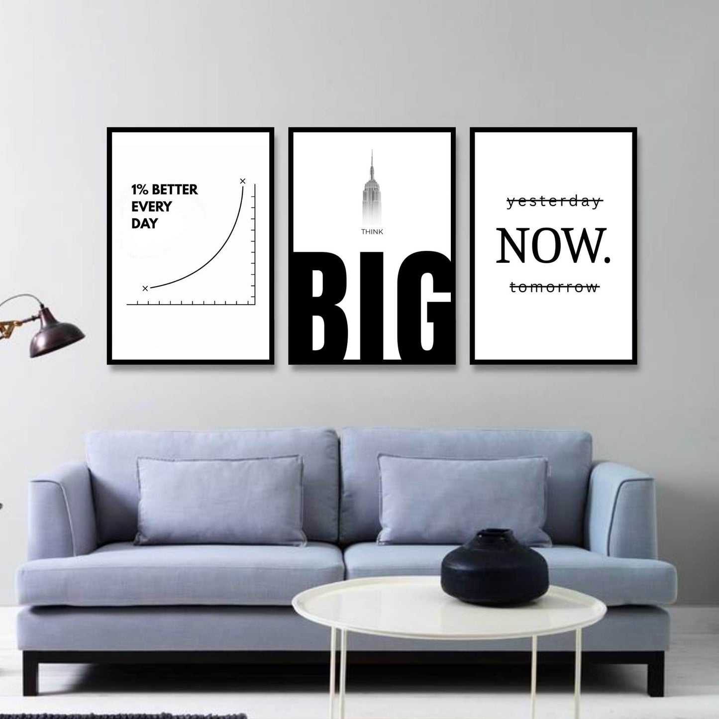 Grow Daily Statement – 3 PANEL SET – QUOTES WALL ART