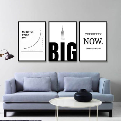 Grow Daily Statement – 3 PANEL SET – QUOTES WALL ART