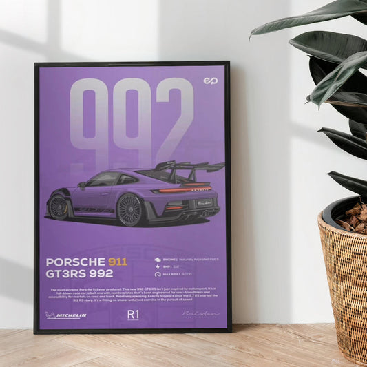 Porsche 911 GT3RS 992 - Wall Art