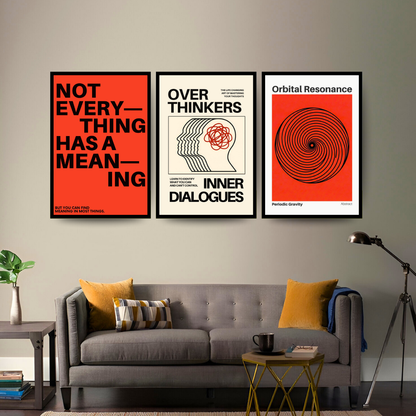 The Contemplation Trio | SET OF 3 FRAMES – 3 PANEL SET – QUOTES WALL ART