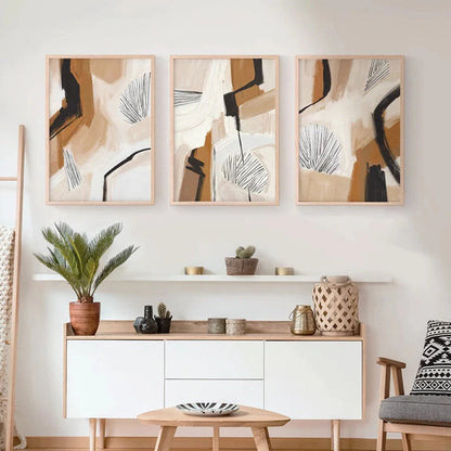 Earth Tones Trio Painting