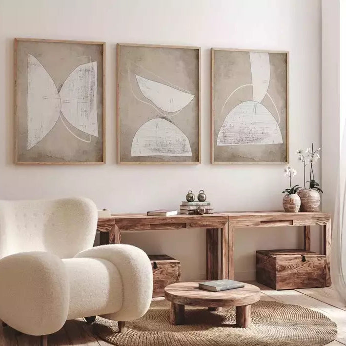 Neutral Abstract Paintings Kit