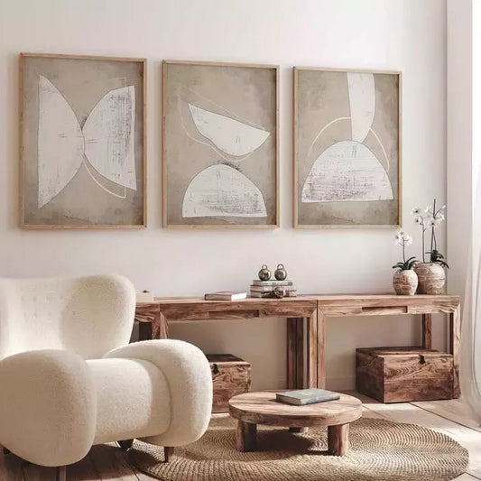 Neutral Abstract Paintings Kit