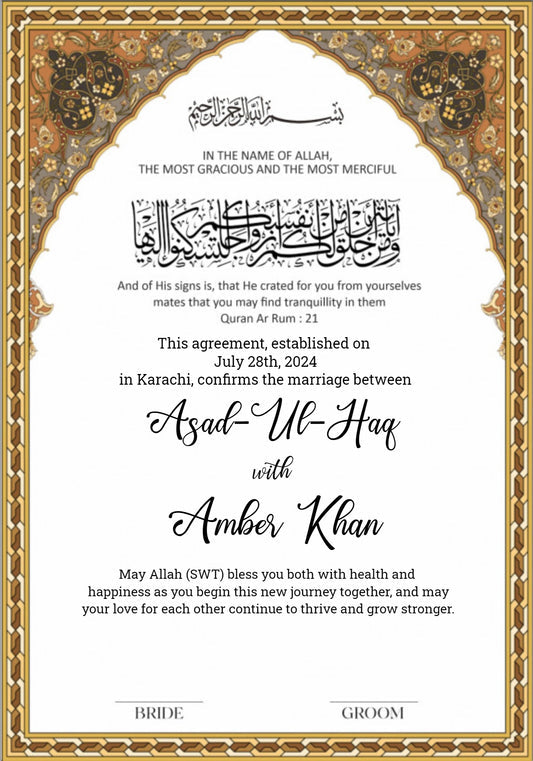 Nikkah Frame Style 13