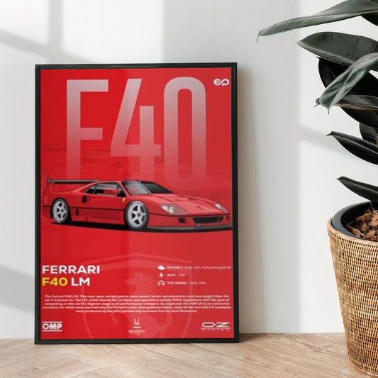 Ferrari F40 LM - Wall Art