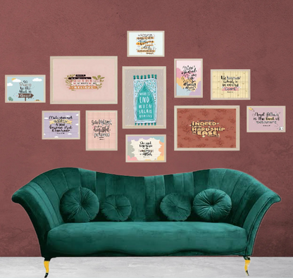 Islamic quote frames set - Decor setup 