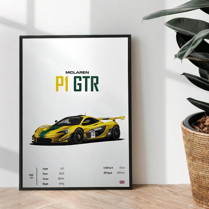 McLaren P1 GTR - Wall Art