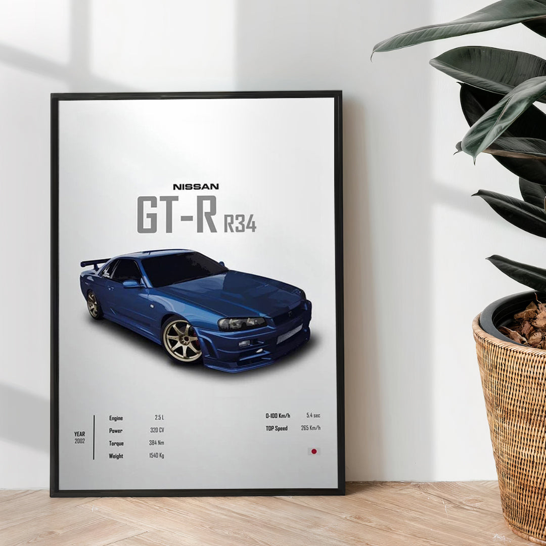 Nissan GT-R R34 - Wall Art