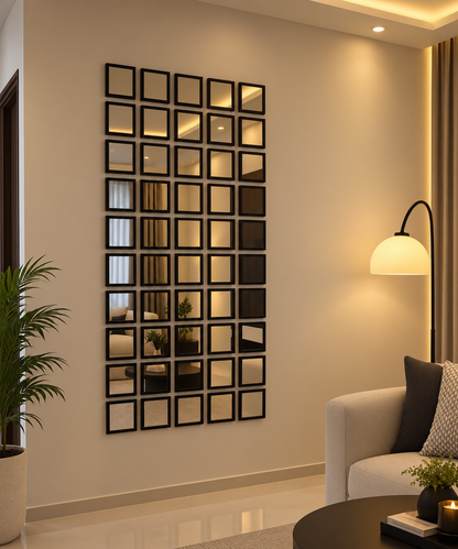 Luxe Square Mirror Grid