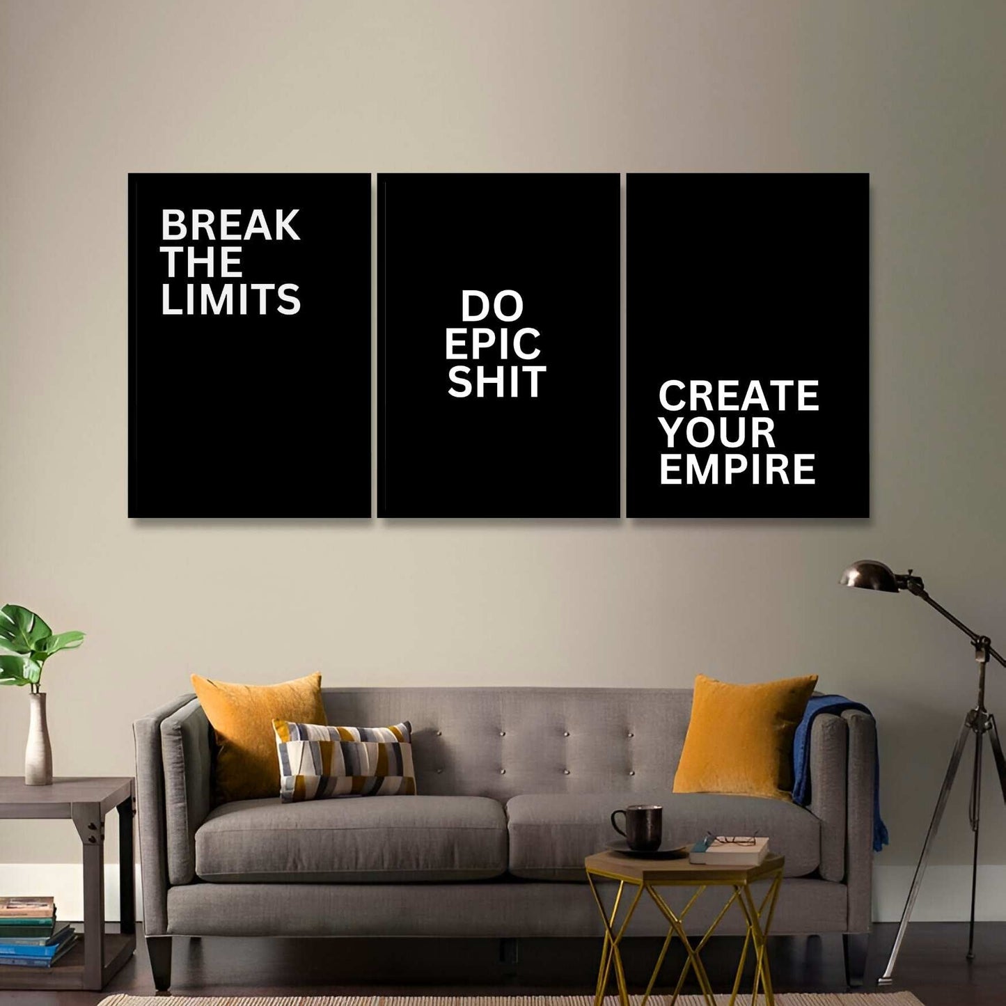 Do Epic Shit | SET OF 3 FRAMES – 3 PANEL SET – QUOTES WALL ART