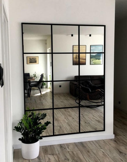 Grid Mirror Wall Hanging