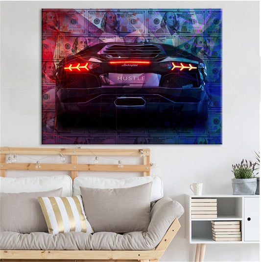 Lamborghini Hustle -Wall Frame Art