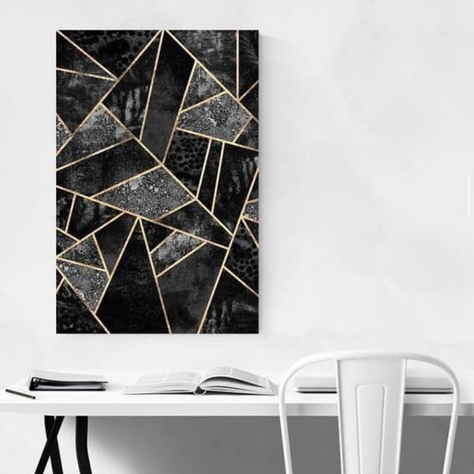 BLACK TRIANGLES – GEOMETRICAL WALL ART