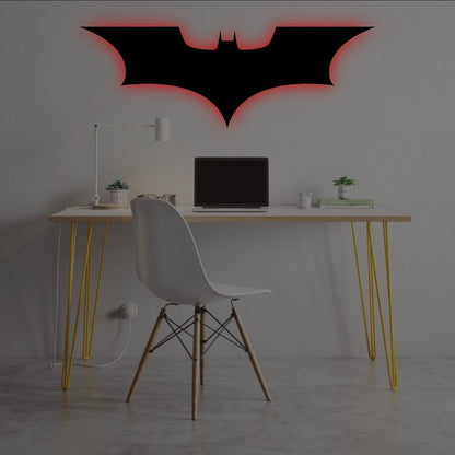 BATMAN WOODEN WALL LAMP – WALL LOGO LAMP