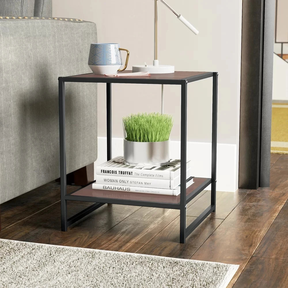 BERVE – Black Metallic Frame End Table