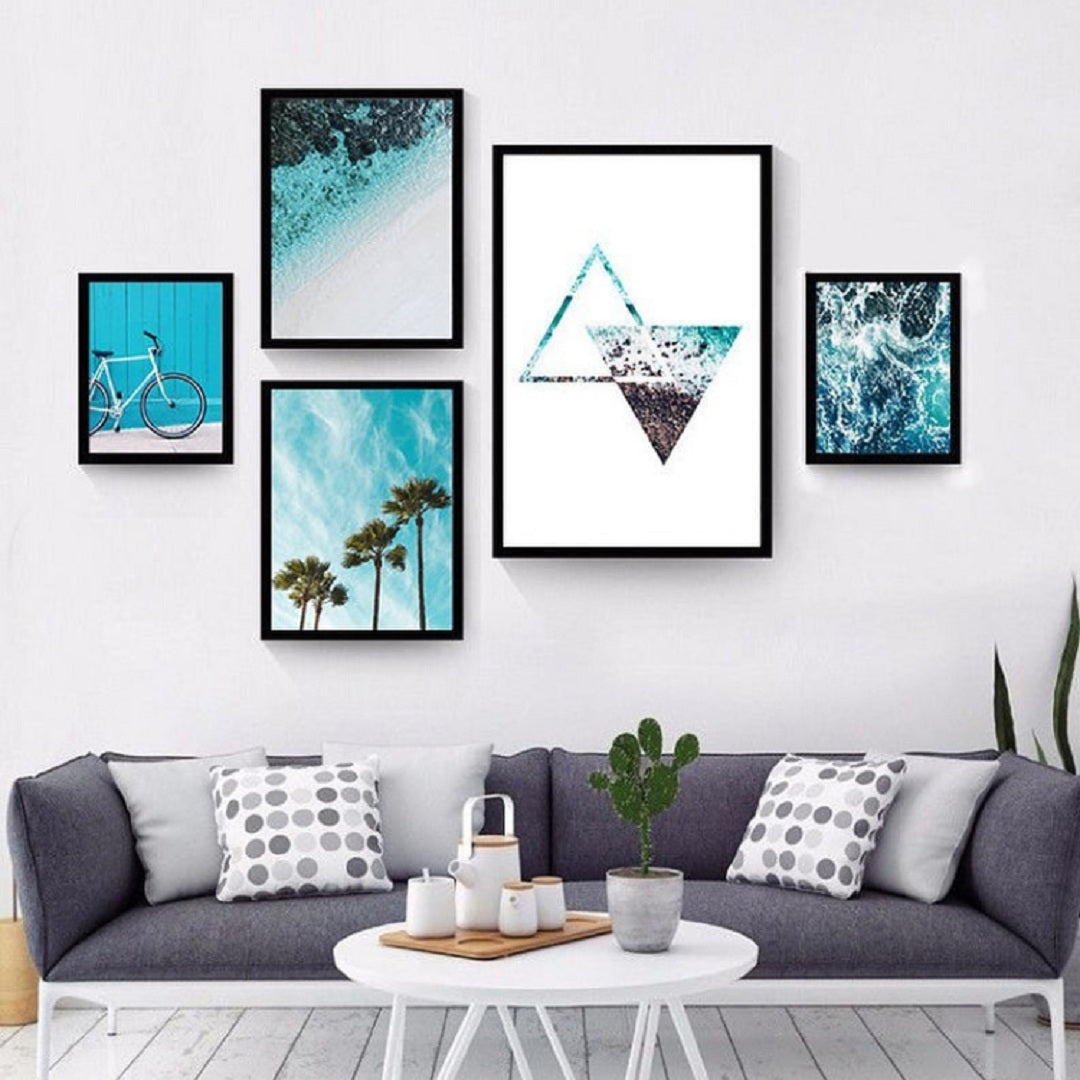 BLUE NATURE – 5 PANEL SET – NATURE WALL ART