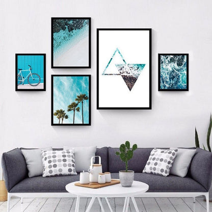 BLUE NATURE – 5 PANEL SET – NATURE WALL ART