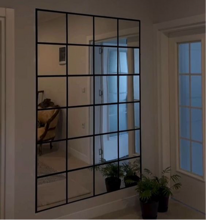Grid Mirror Wall Hanging