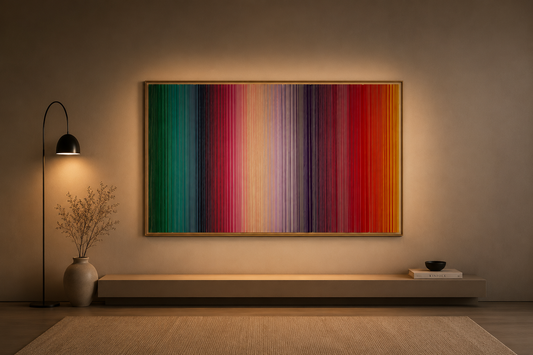 Straight Spectra Abstract Canvas Wall Art