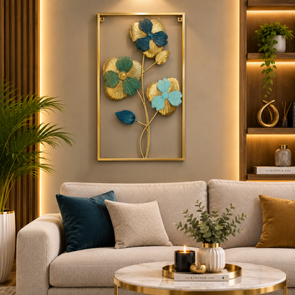Royal Bloom Multi-Color Metal Wall Art