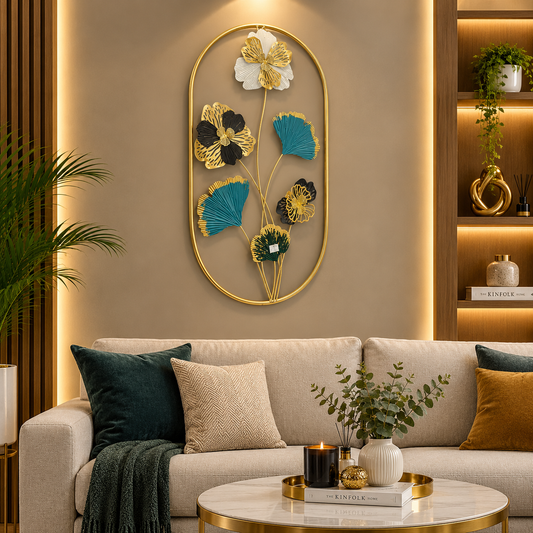 Opulent Floral Metal Art