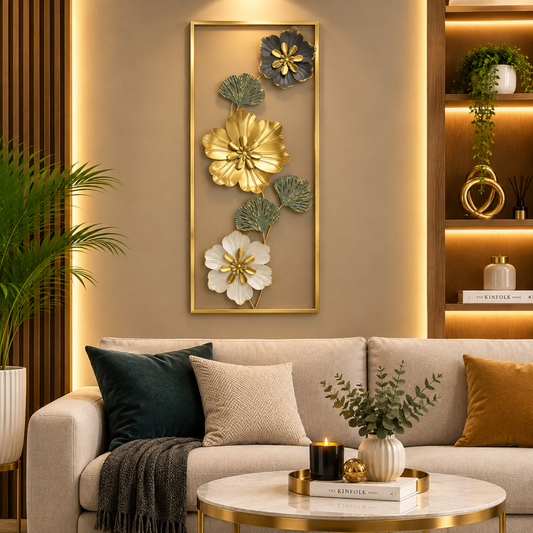 Regal Bloom Metal Wall Art