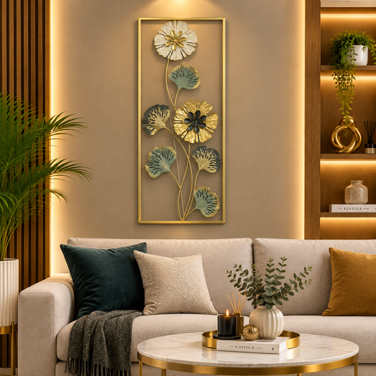 Midnight Bloom Metal Wall Art