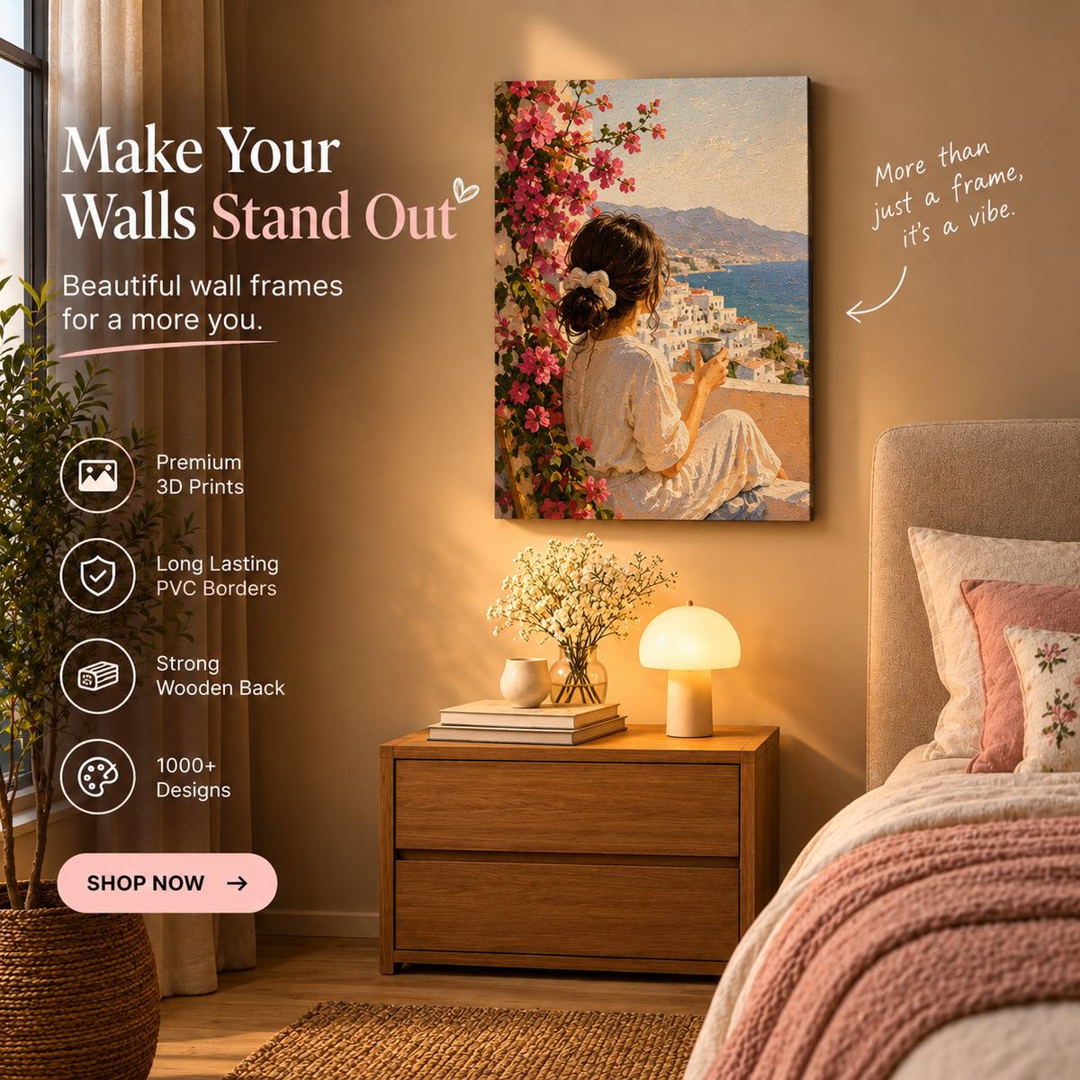 A Moment by the Sea | Feminine Canvas wall art