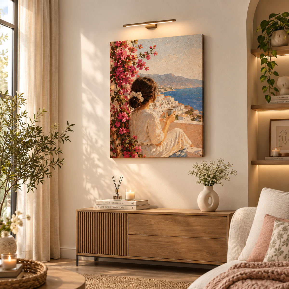 A Moment by the Sea | Feminine Canvas wall art