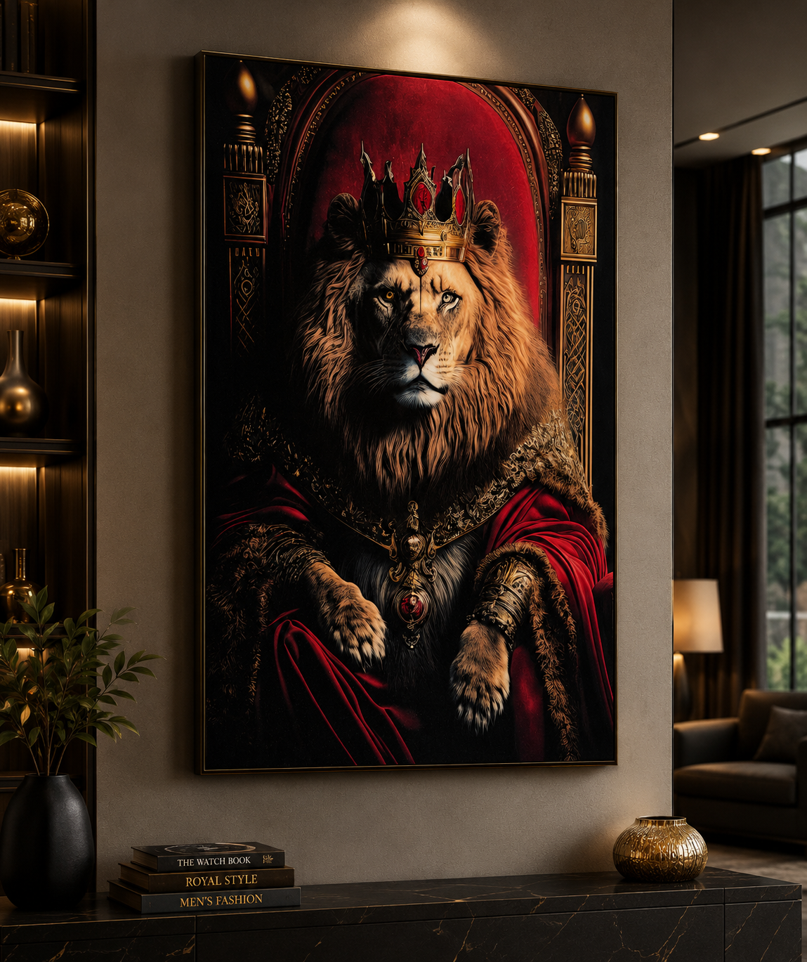 Lion King Canvas Wall Art – Regal King of the Jungle Premium Wall Art