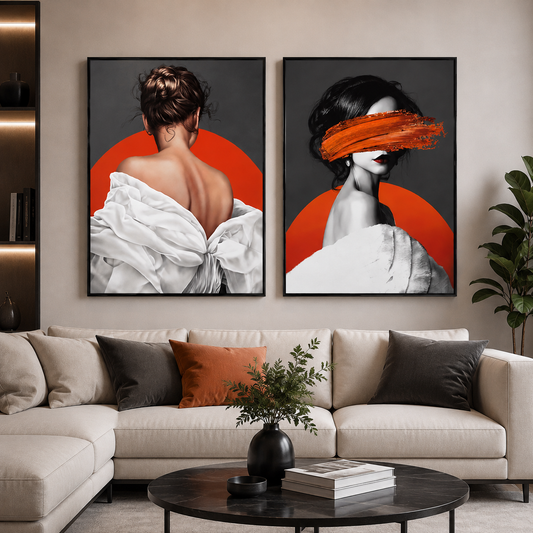 Abstract Bold Women Canvas Wall Art