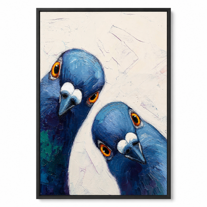 Mid Century Retro Bird Canvas Wall Art