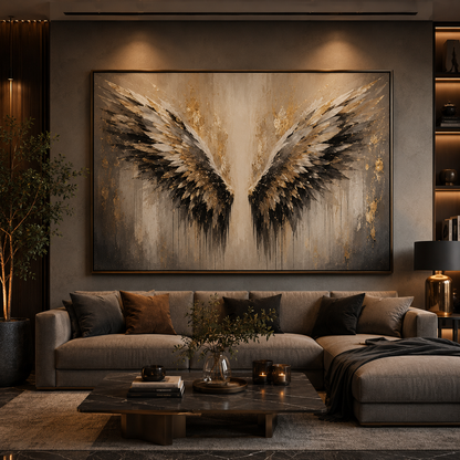 HEAVEN WINGS WALL ART – SINGLE ABSTRACT WALL ART